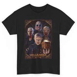 Hellraiser and the Cenobites T-Shirt, Horror Movie Graphic Tee, Halloween Shirt